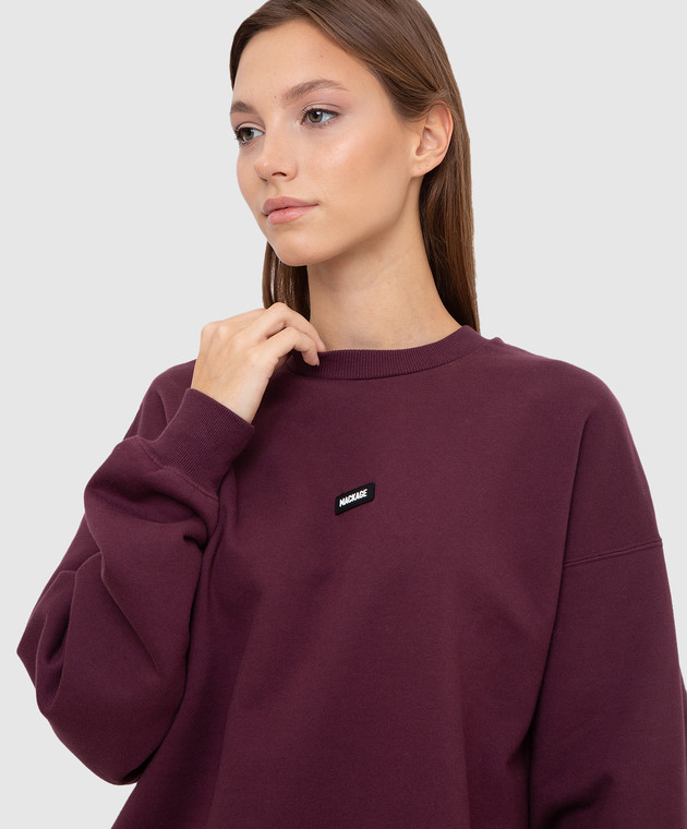 Mackage Burgundy Justic sweatshirt with logo JUSTICE buy with Denmark delivery at Symbol