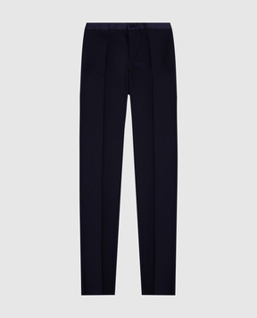 Stefano Ricci Children's dark blue wool trousers Y2T0960000160509