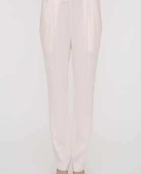 Vionnet Beige silk trousers PAVAP15001T1129