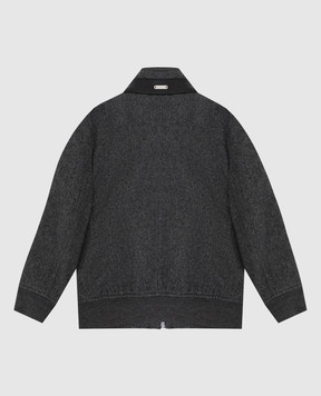 Stefano Ricci Children's gray cashmere jacket YUJ7400040C0002A