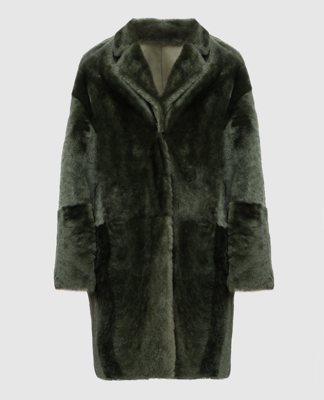 

green fur coat Yves Salomon