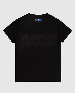 Stefano Ricci Children's black T-shirt with logo YNH0300280TE0001
