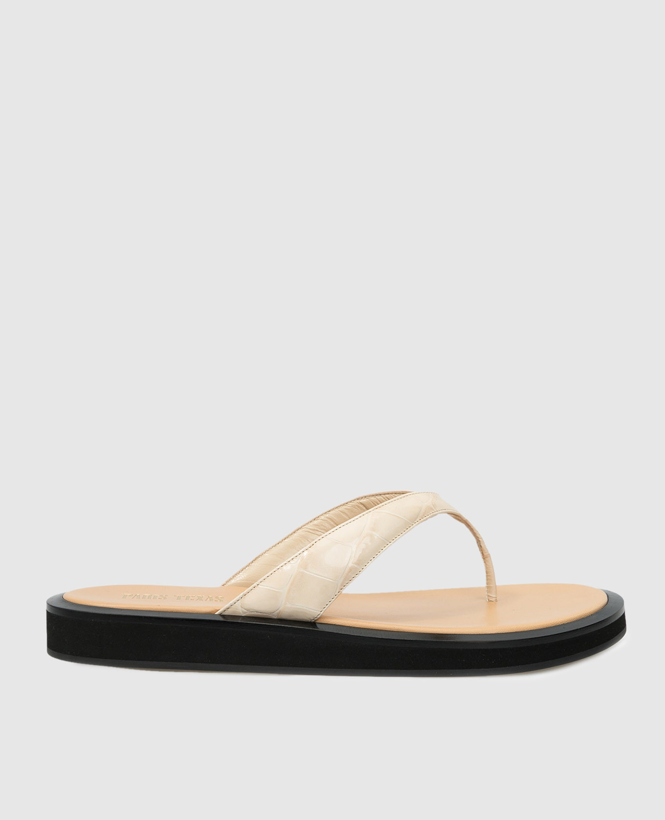 

"Brooklyn" light beige leather slippers Paris Texas