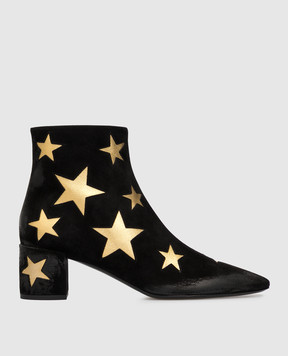 Saint Laurent "Lou" black suede ankle boots 578901