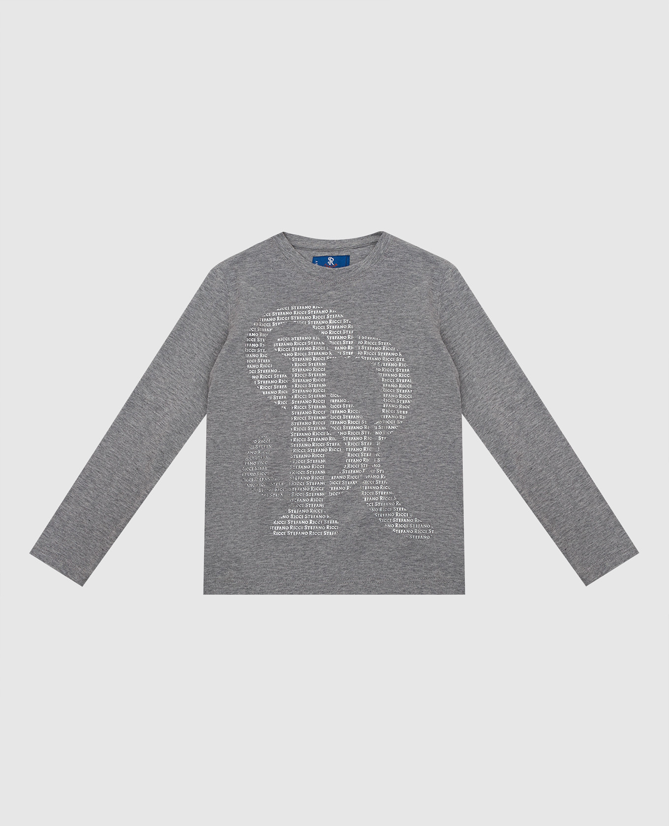 

Children's gray longsleeve with a monogram Stefano Ricci, Серый