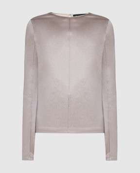 Sally LaPointe Gray silk blouse RS19213201