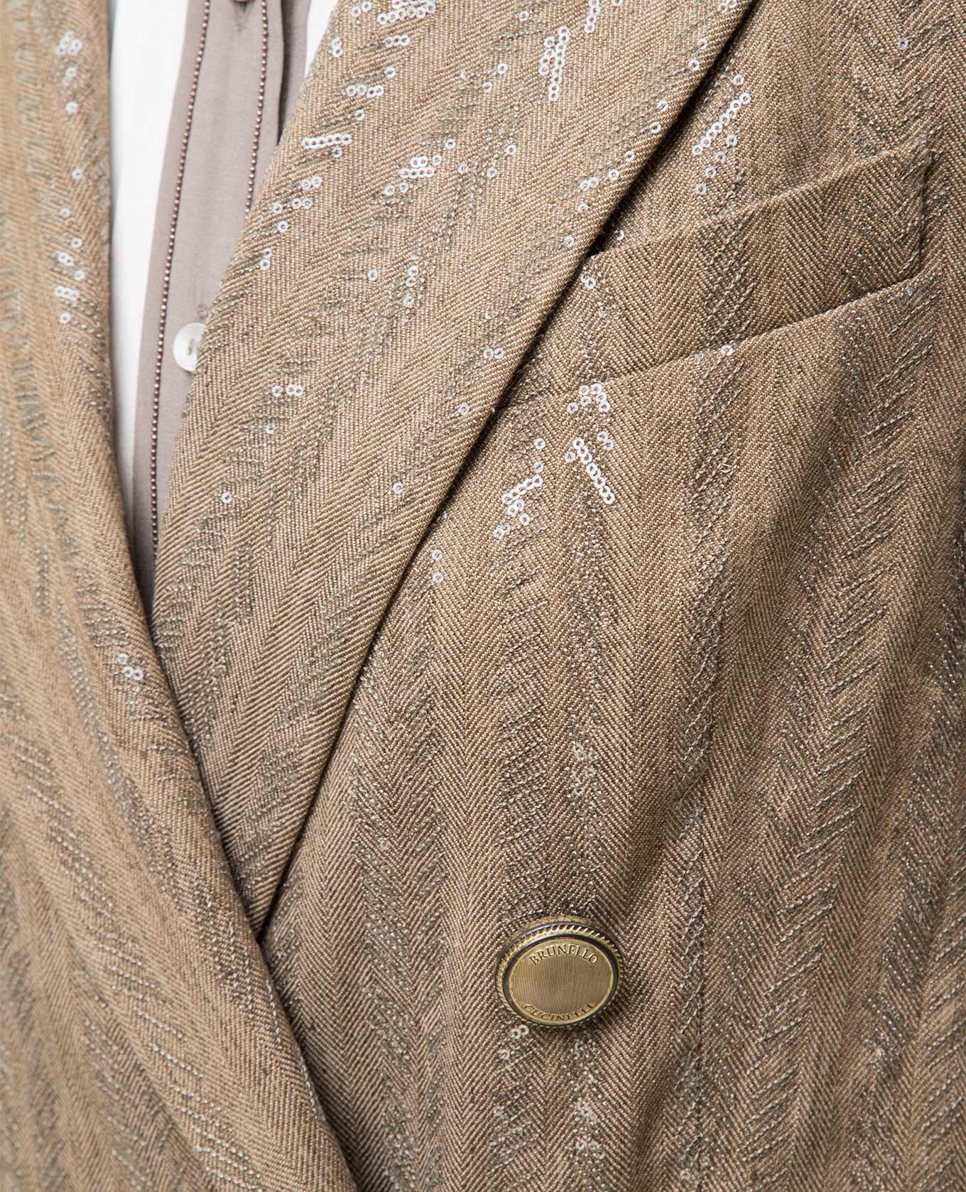 Beige jacket with sequins Brunello Cucinelli 5