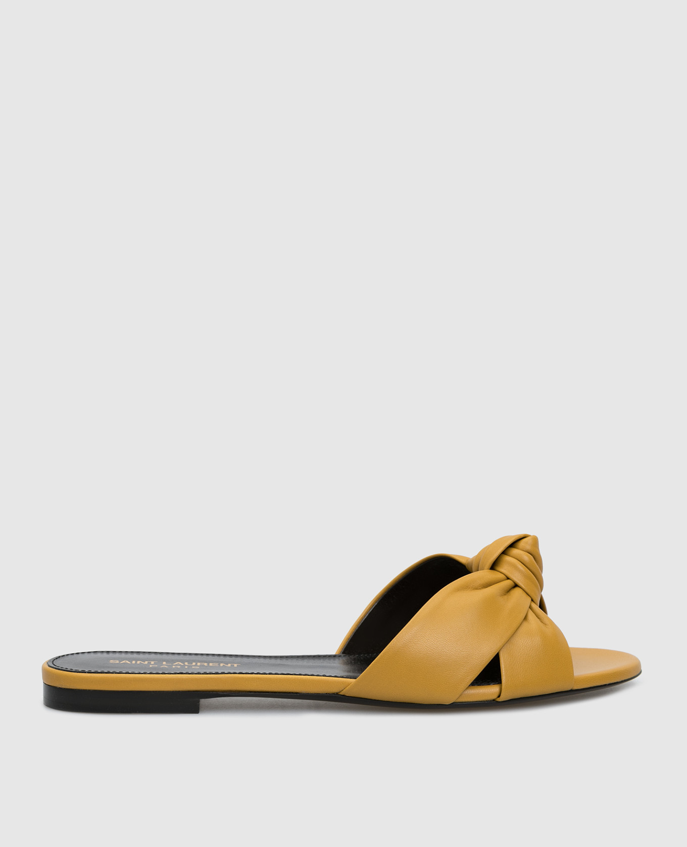 

Mustard leather slippers Saint Laurent, Yellow