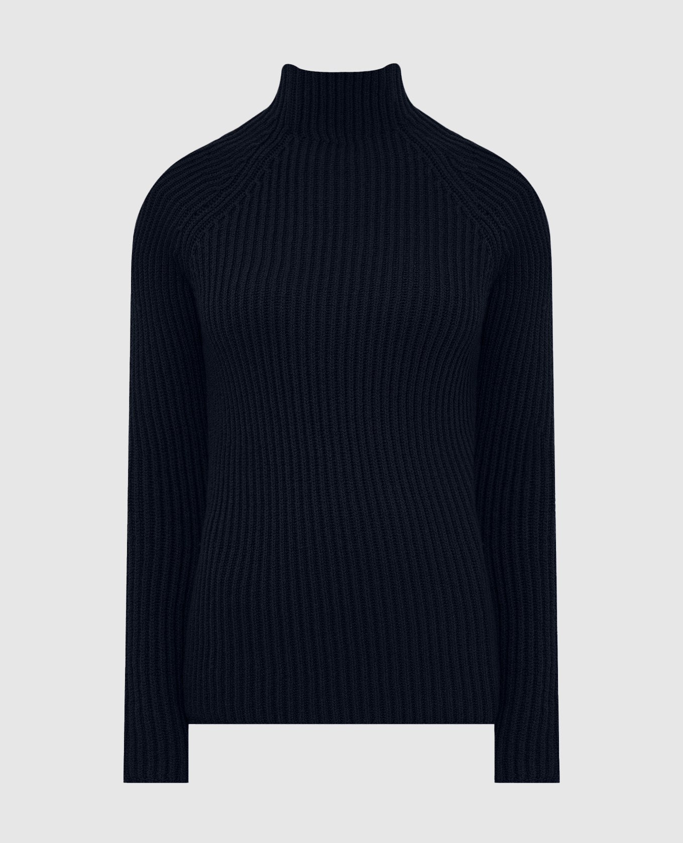 

Yale Mock Neck Navy Merino Wool Sweater Gabriela Hearst, Blue