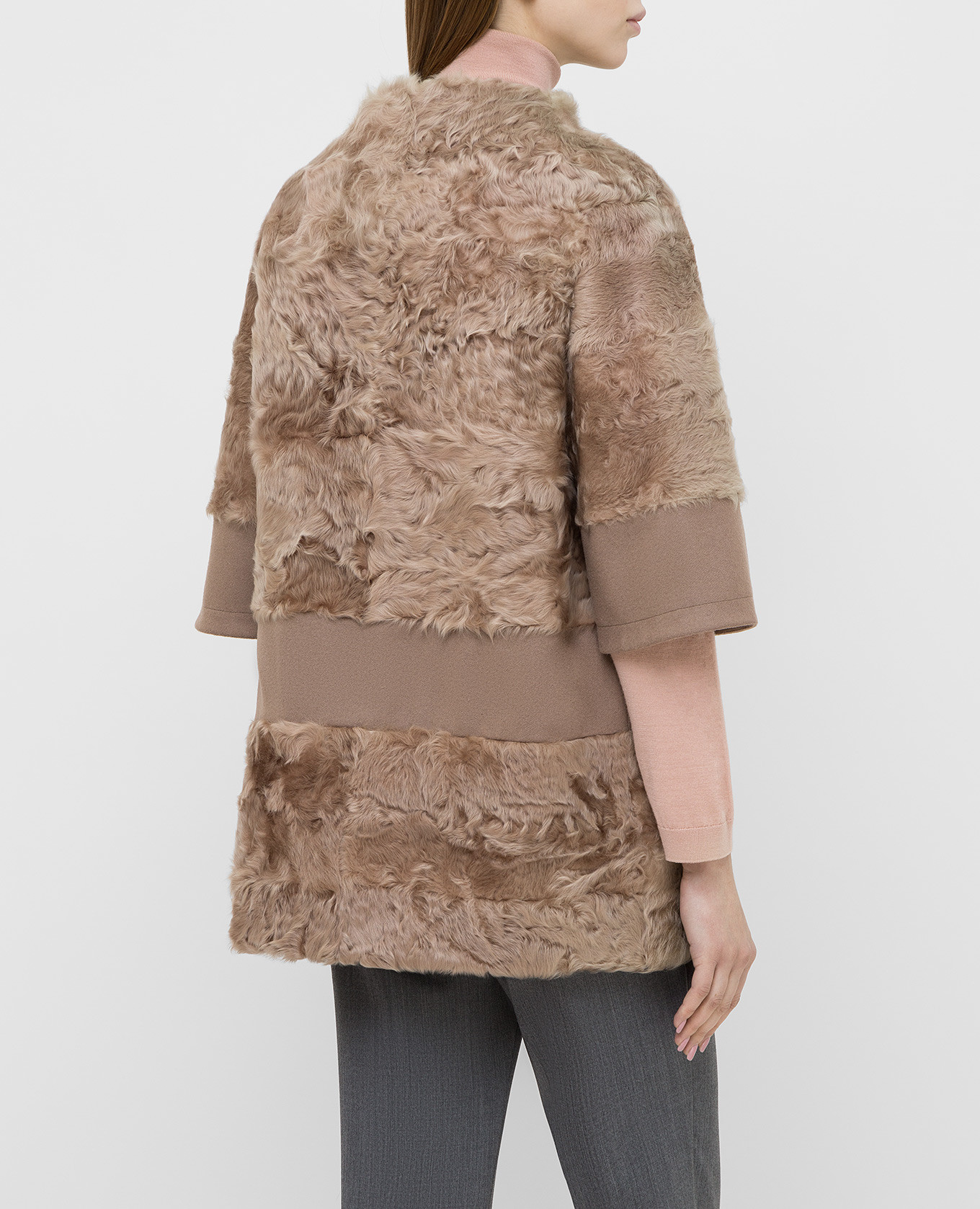 

Beige coat with lamb fur Florence Mode