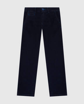 Stefano Ricci Children's Navy Blue Corduroy Pants YUT7200080BAR010