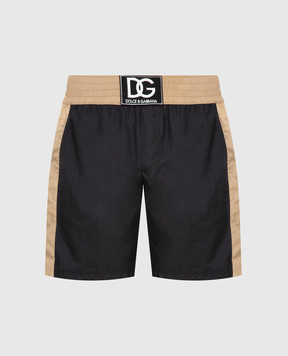 Dolce&Gabbana Swim shorts with contrast panels M4B47TFUSFW