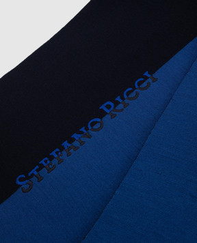 Stefano Ricci Children's wool scarf with embroidery KY02025SCIY19413