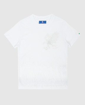 Stefano Ricci Children's white t-shirt with embroidery YNH84001LD803