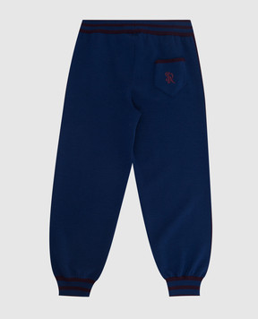 Stefano Ricci Patterned wool joggers for kids KY07012PT3Y17408