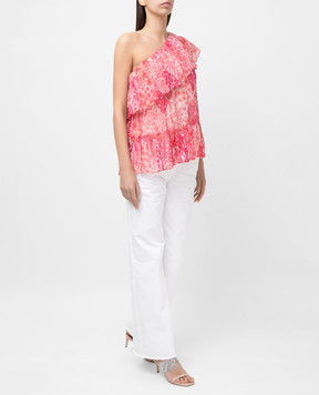 Twinset Floral print one-shoulder top 211TT2444