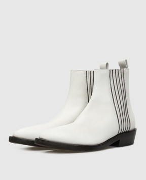 Brunello Cucinelli White Leather Chelsea MZBSC1592