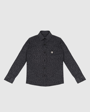 Stefano Ricci Children's dark gray melange shirt YJ003572TE1701