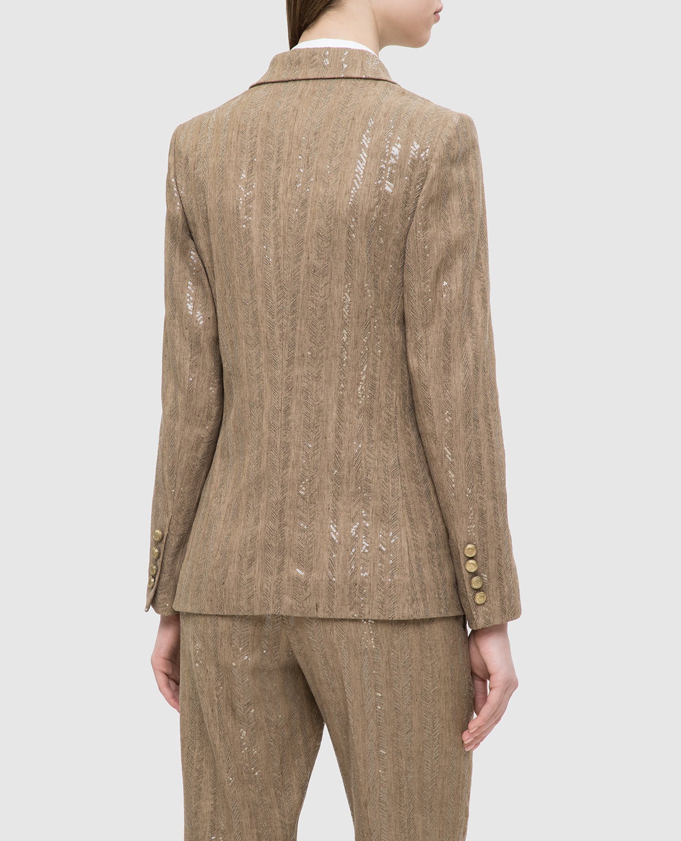 Beige jacket with sequins Brunello Cucinelli 4