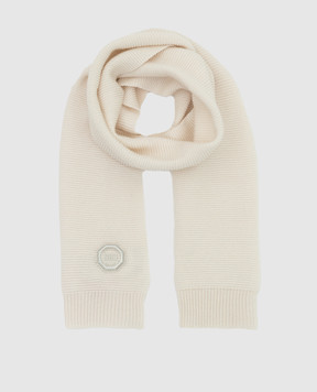 Stefano Ricci Children's light beige cashmere scarf KYS8300SCISY6480