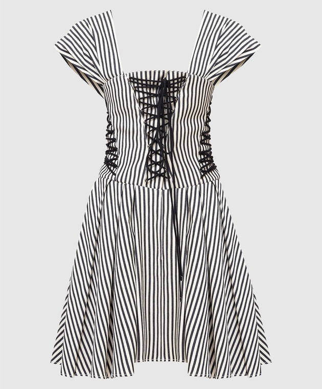 Philosophy di Lorenzo Serafini Lace up striped dress A04272129 buy with European delivery at Symbol