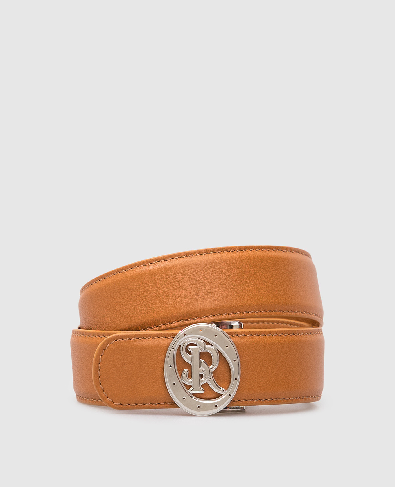 Children's orange leather belt stefano ricci