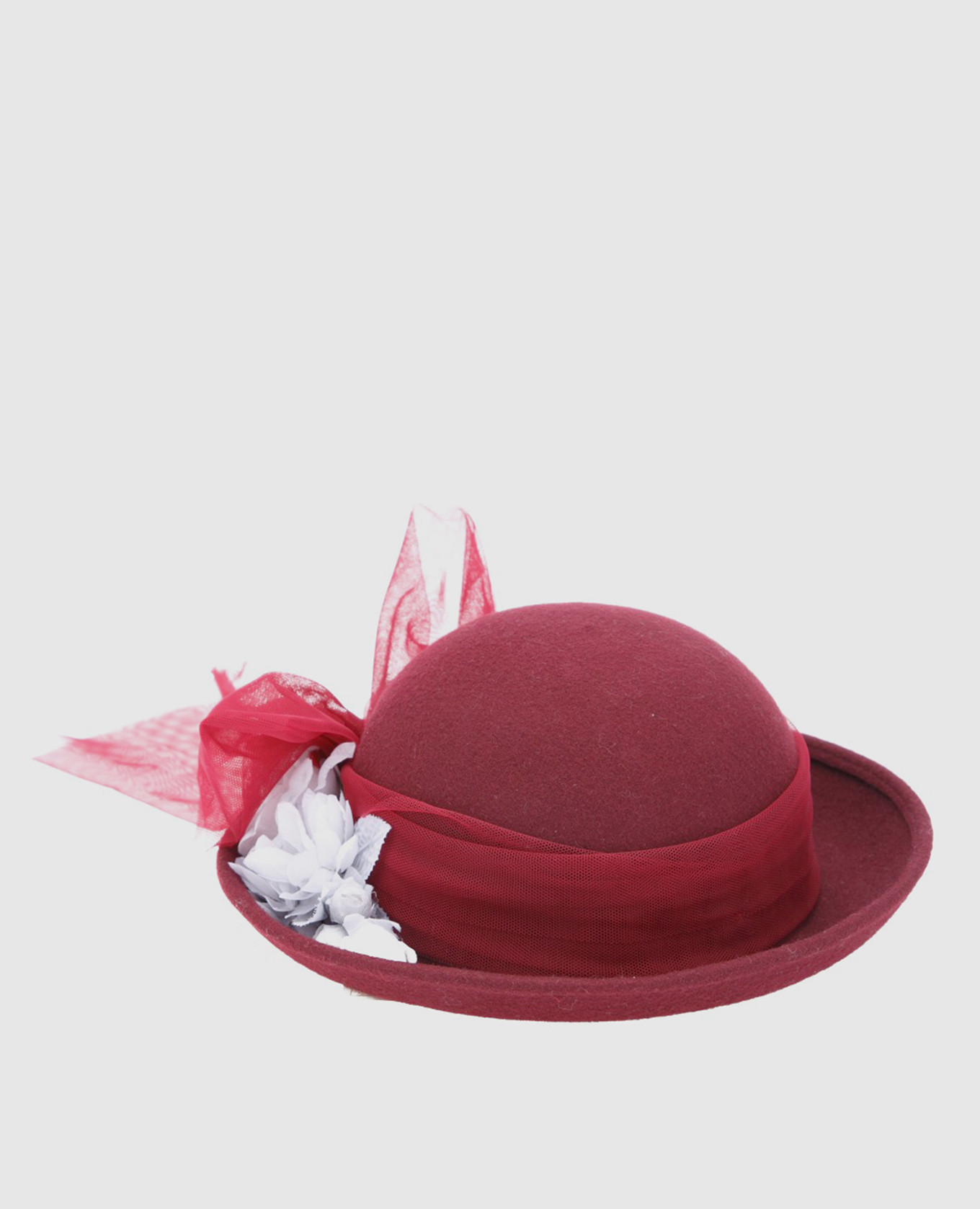 Children's burgundy hat caf