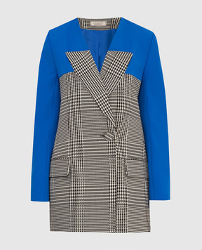 NINA RICCI Checkered jacket with contrast insert 21ACVE003PL0365