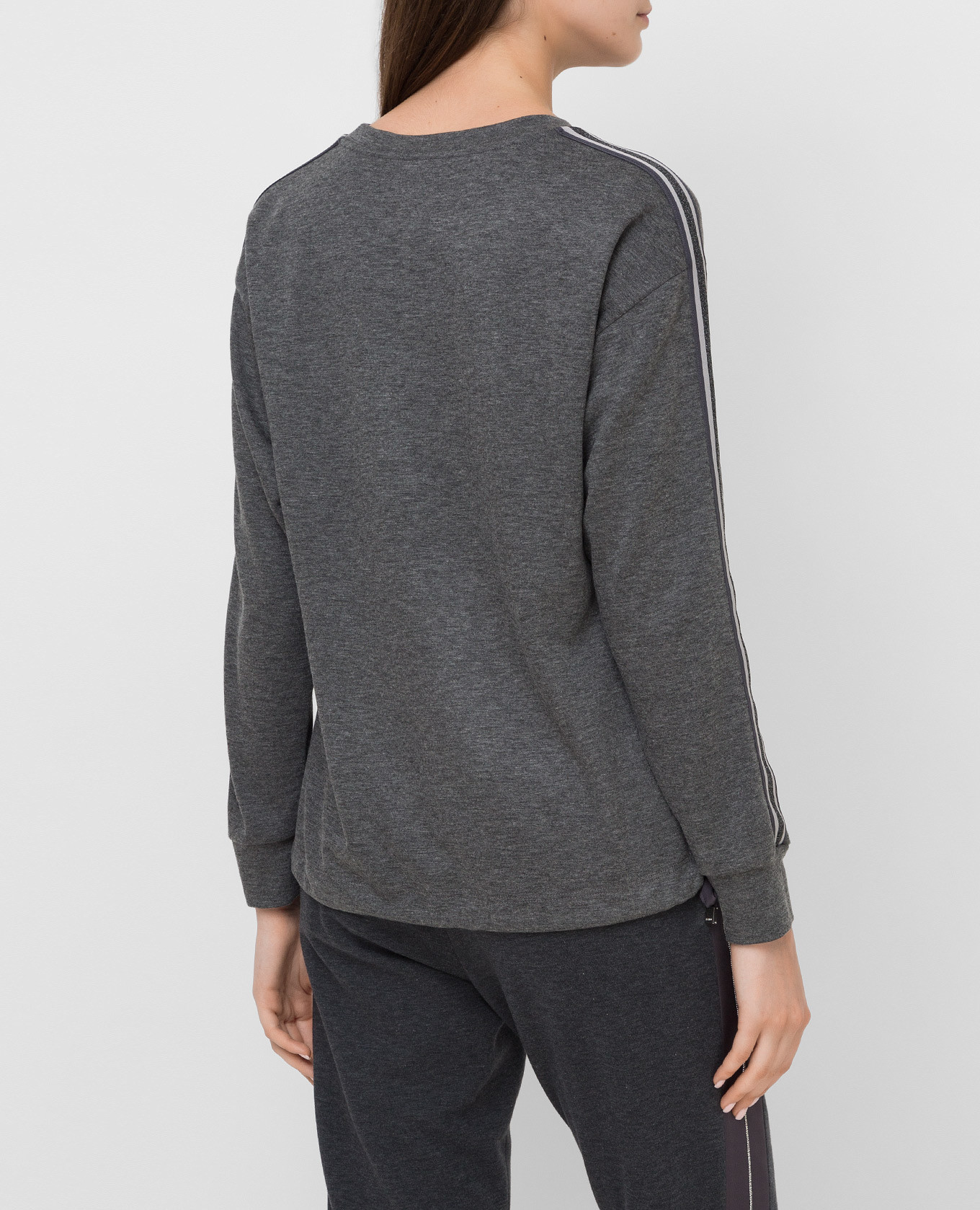 

Charcoal sweatshirt with contrasting ribbons Peserico, Grey