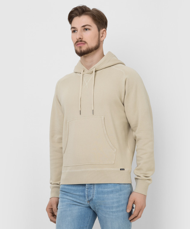 パーカー・フーディ Tom Ford Beige Cotton Hoodie Sweatshirt Tom Ford - Beige hoodie BZ265TFJ259 acheter en ligne chez Symbol