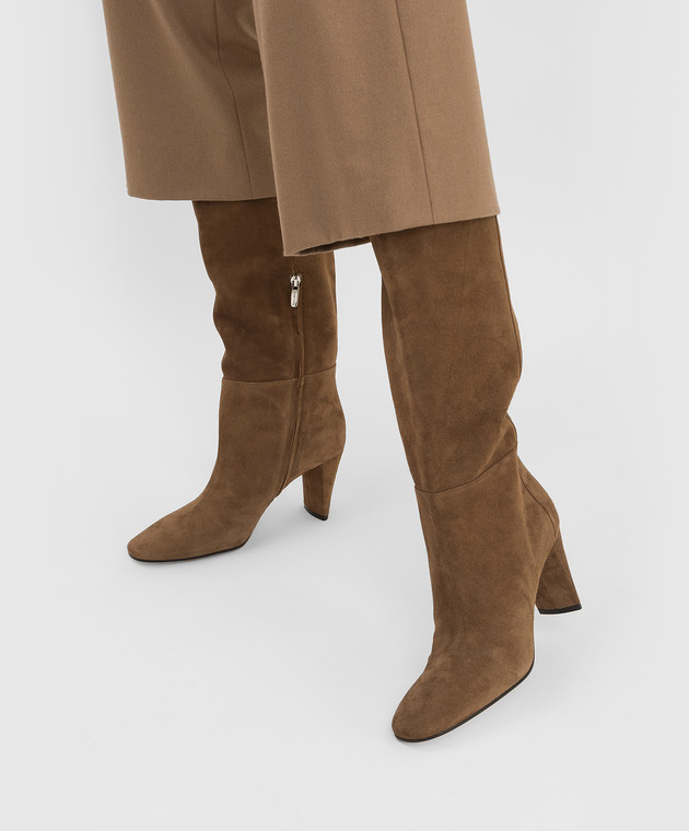 Bottes En Daim Sergio Rossi Taille 39 - Occasion En Très Bon état, Couleur Noir
