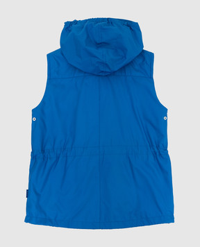 Stefano Ricci Children's light blue silk vest with a patch YUJ7200020SETEC1