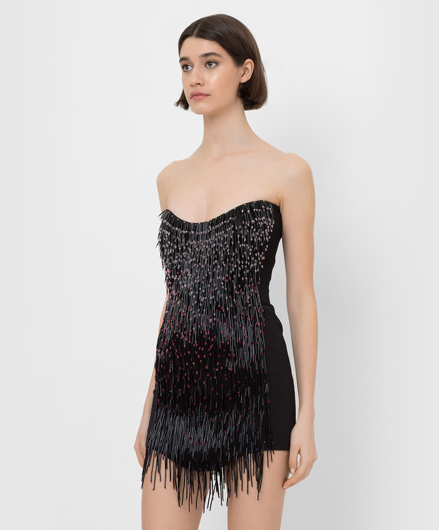attico beaded dress Attico Bead-embellished Mini Dress