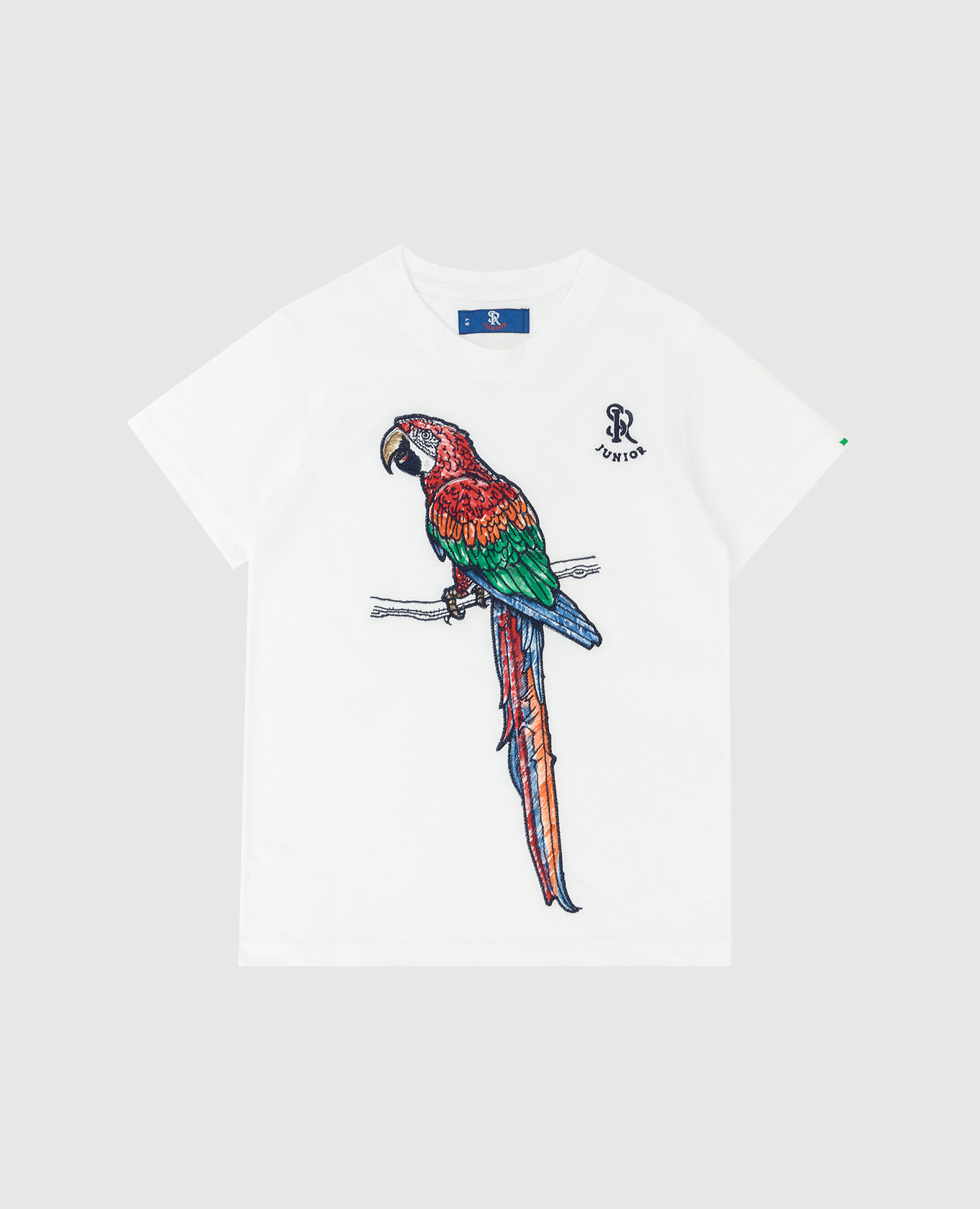 

Children's white t-shirt with embroidery Stefano Ricci