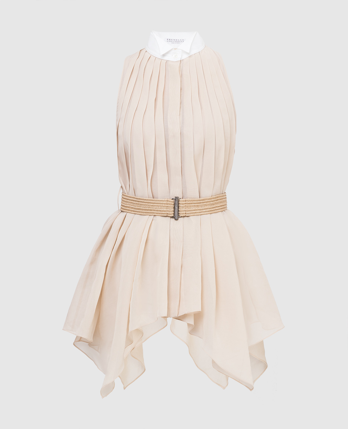 

Light beige blouse with asymmetry Brunello Cucinelli