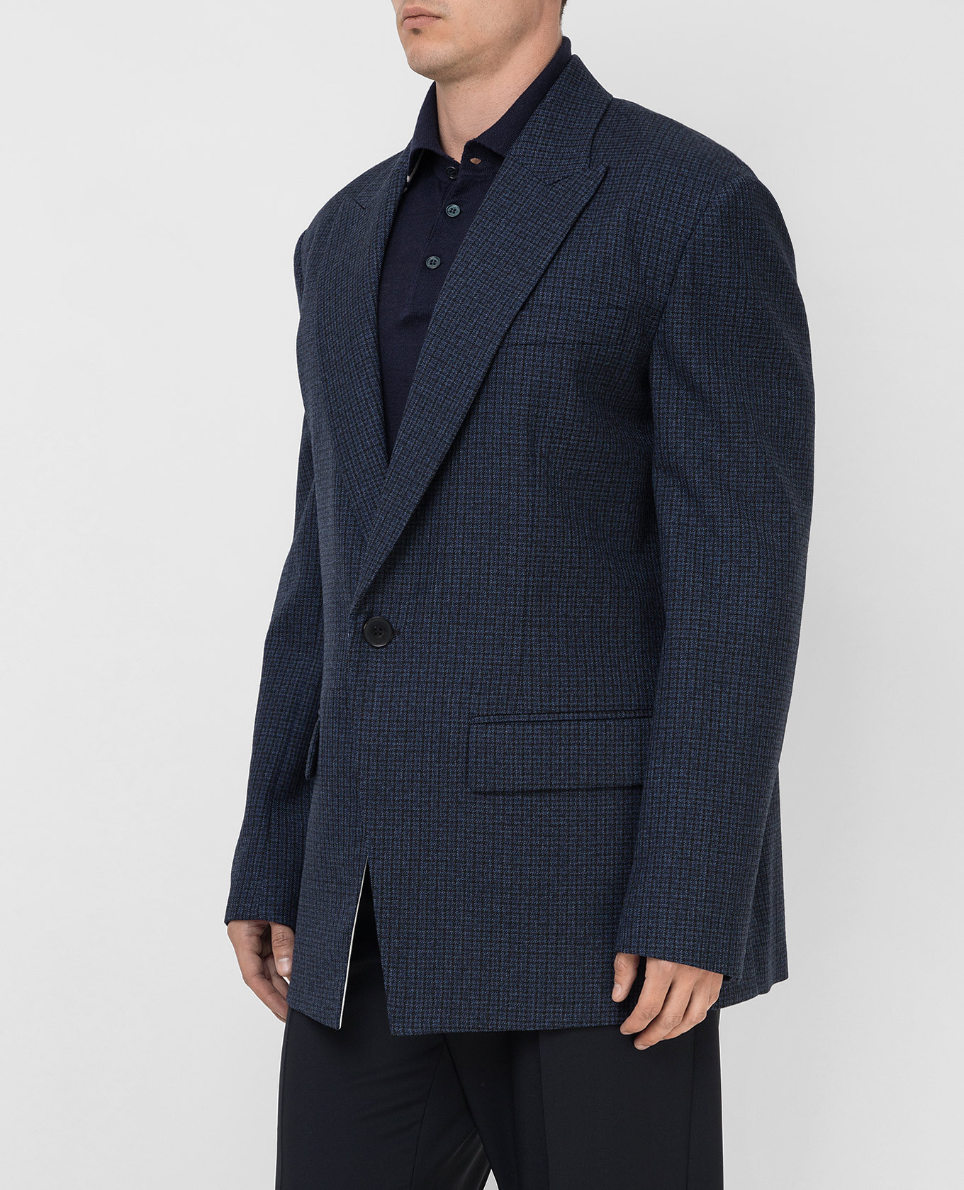 Plaid wool blazer Valentino 3