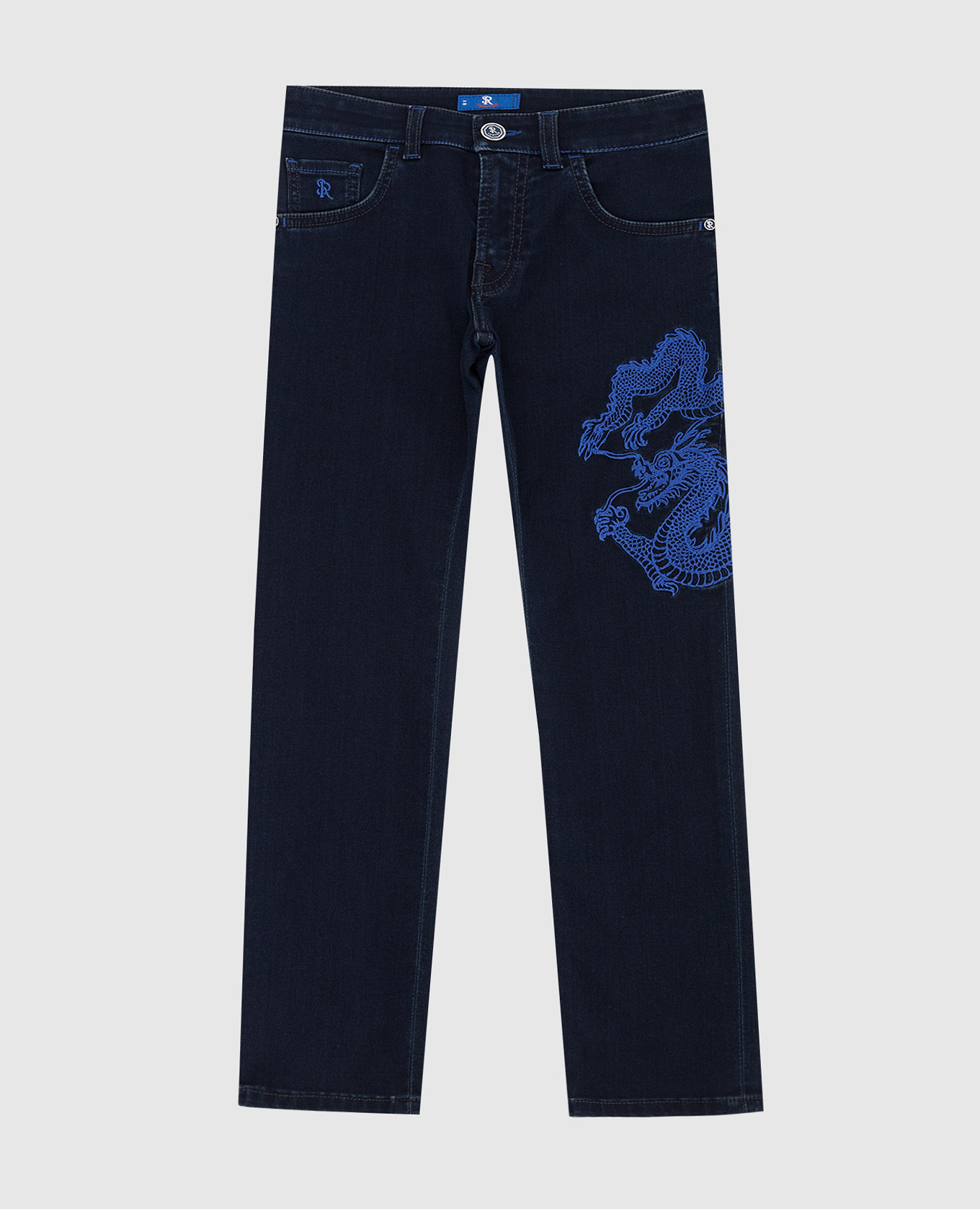

Children's dark blue jeans with embroidery Stefano Ricci