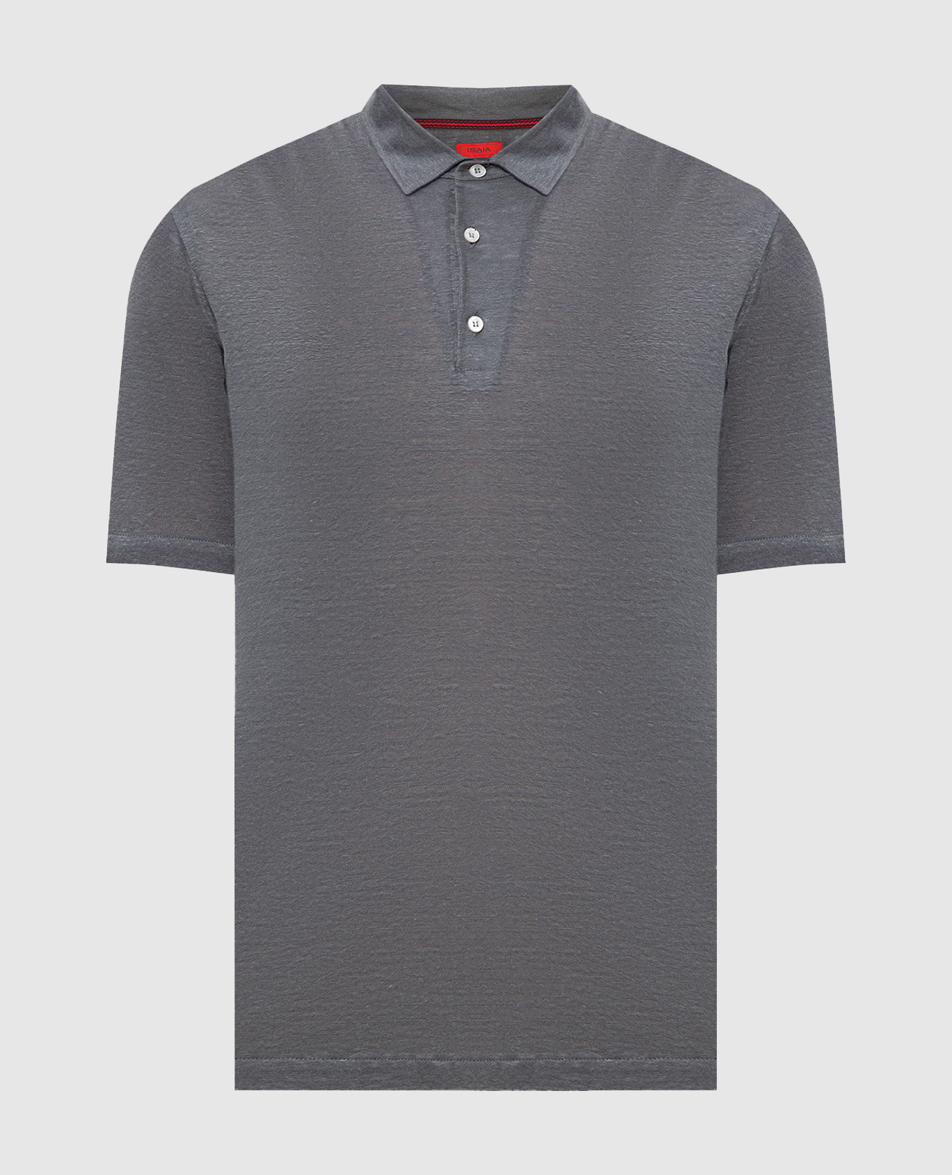 

Gray linen polo ISAIA, Grey