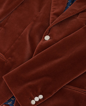 Stefano Ricci Children's brown velor jacket Y1RF372RICCT800