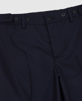 Stefano Ricci Children's dark blue wool trousers Y1T0900000W609