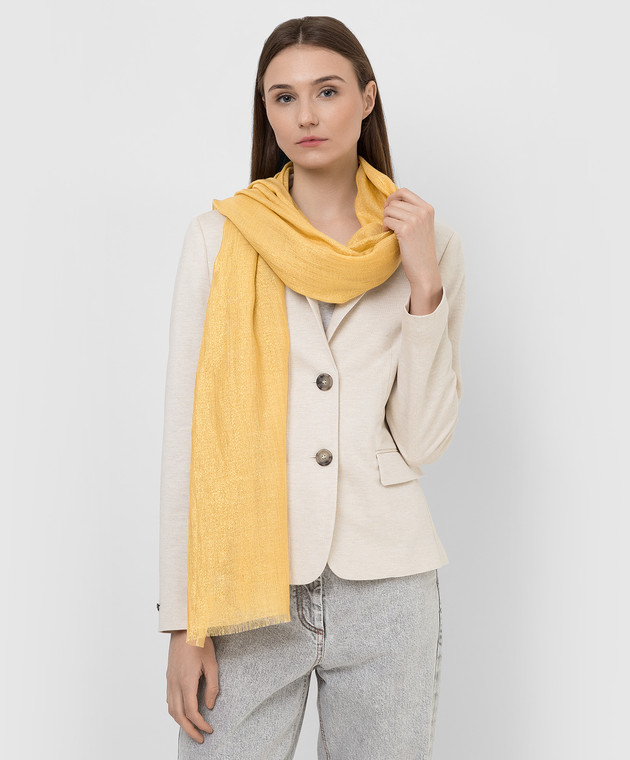 スカーフ BRUNELLO CUCINELLI FW25 Lurex scarf (MSCDAR097 C4211) Brunello Cucinelli - Cashmere and silk scarf with lurex