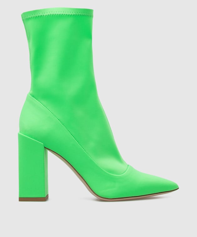 Fashion neon green ankle boots