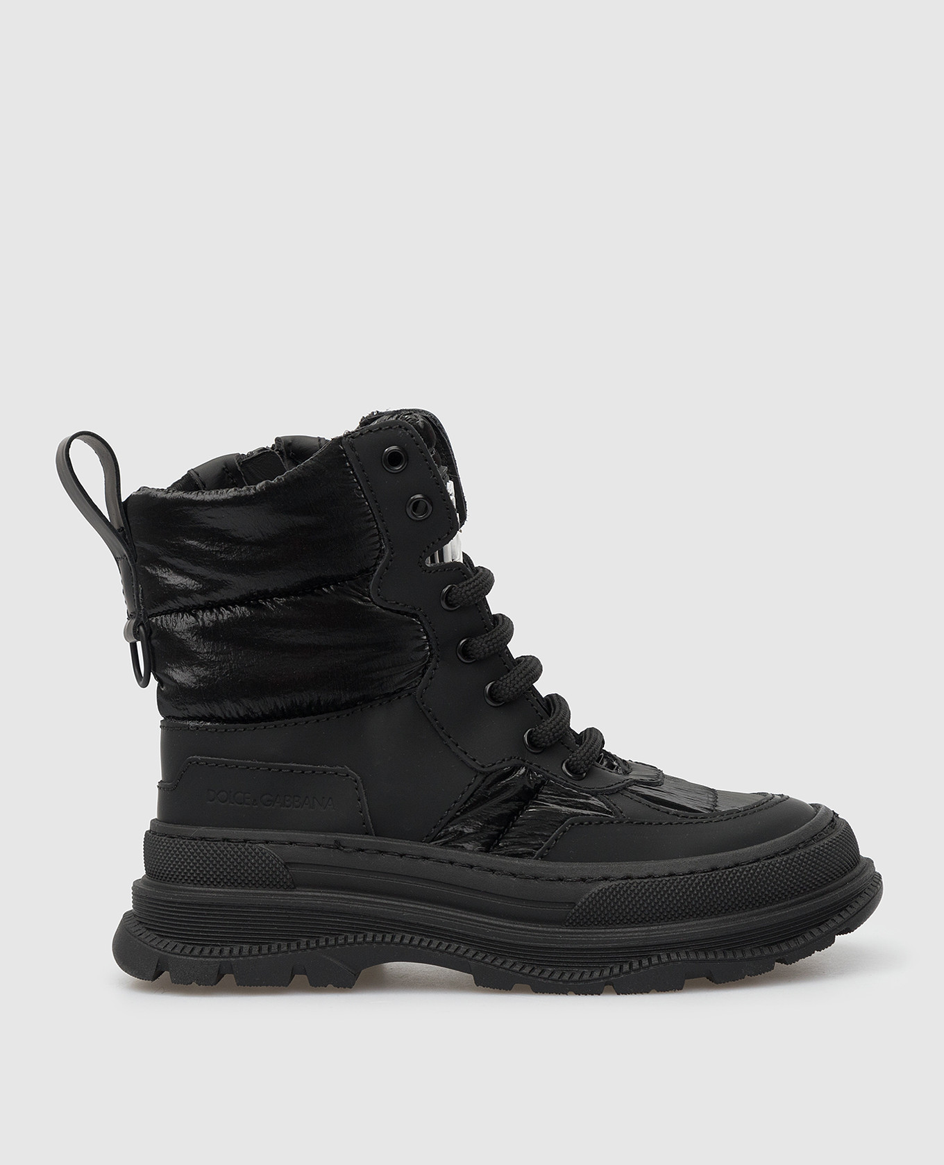 

Children's boots with logo Dolce&Gabbana, Черный