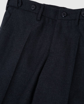 Stefano Ricci Children's dark gray wool trousers Y1T0900000W610