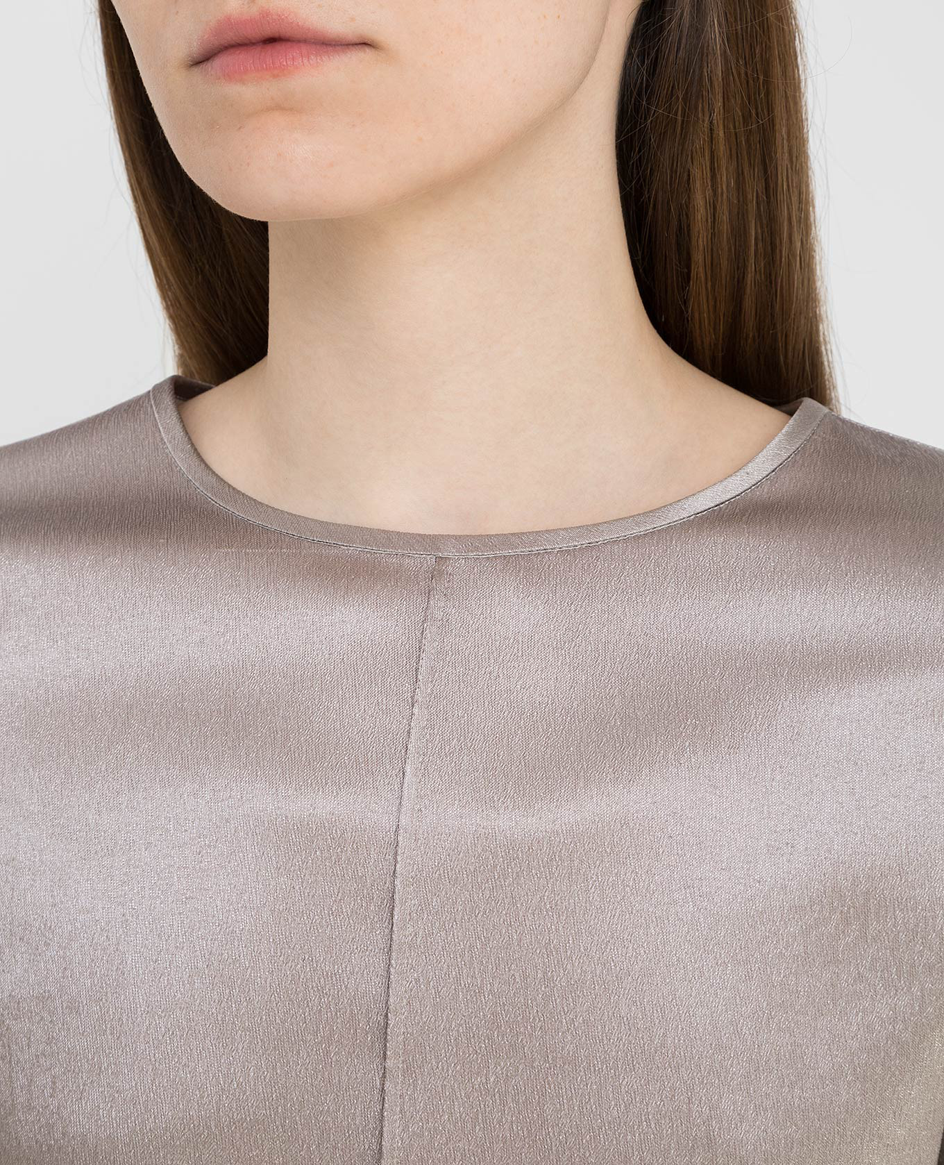 Gray silk blouse Sally LaPointe 5