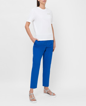 NINA RICCI Cropped trousers with monochrome overflow 21ECPA004CO0969