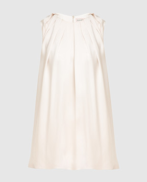 Alexander McQueen Light beige silk top 649107QBAAE