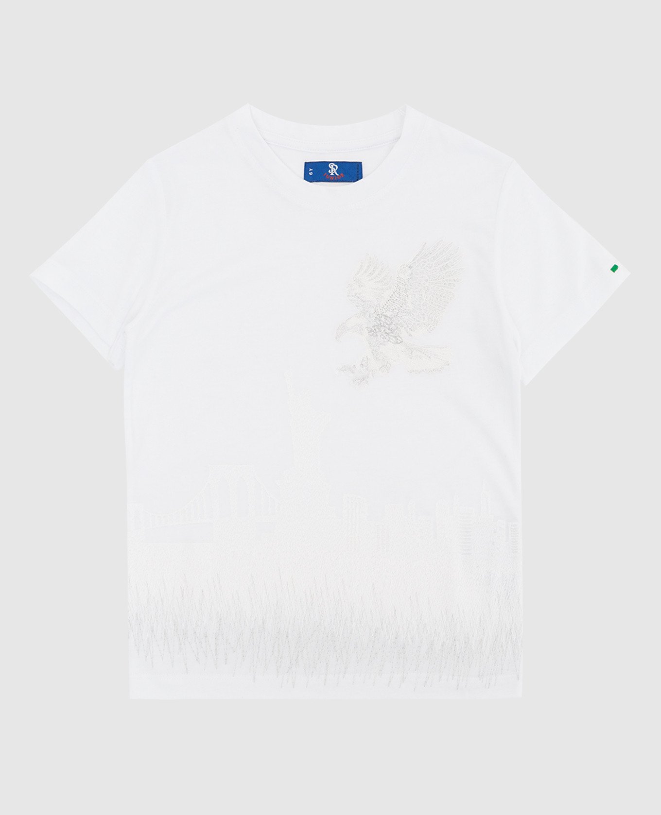 

Children's white t-shirt with embroidery Stefano Ricci, Beige