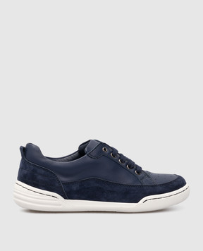 Stefano Ricci Children's leather sneakers with suede inserts YRU02G8079VTSSD