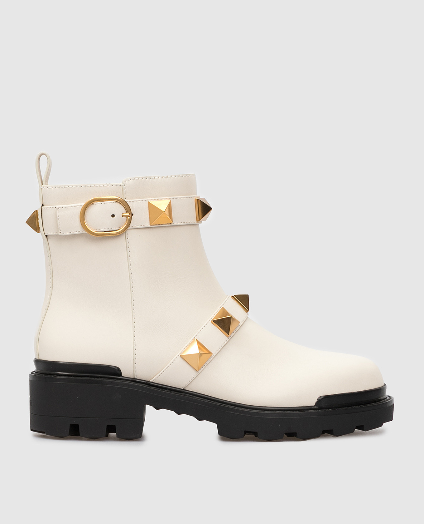 

Roman Stud leather boots Valentino, Бежевый